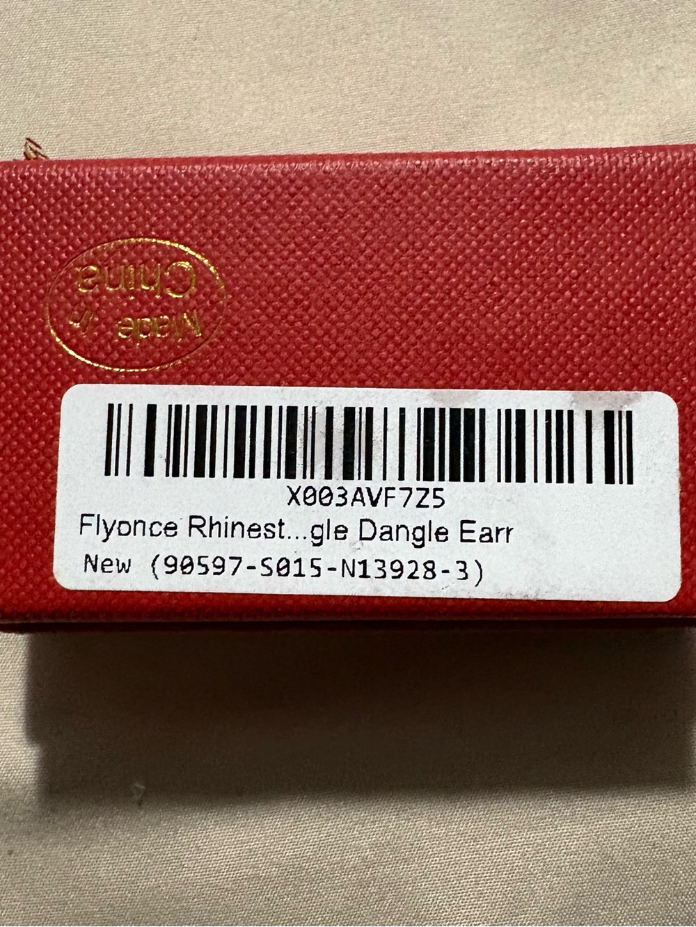 Flyonce Multicolor Rhinestone Rectangle Dangle Earrings NIB - Picture 4 of 7